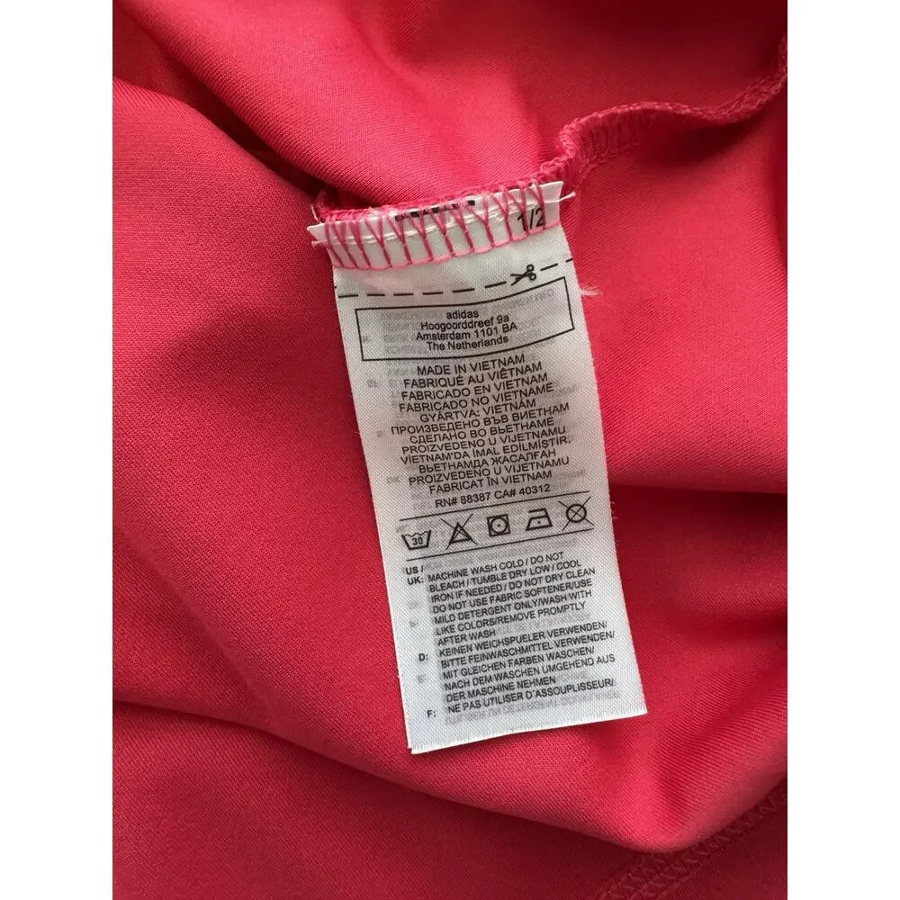 Adidas Performance Three-Stripe Long Sleeve Red 1/4 Zip Size M Unisex Sports